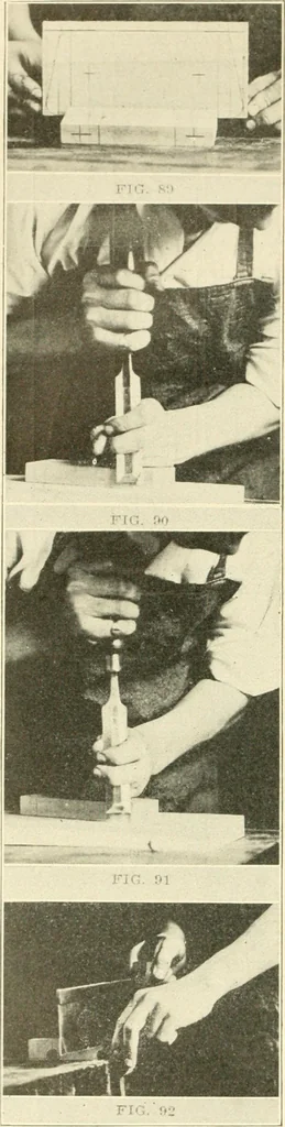 An illustration from Woodwork and mechanical drawing, 1914, leaf 39