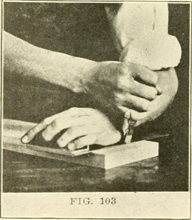 An illustration from Woodwork and mechanical drawing, 1914, leaf 43
