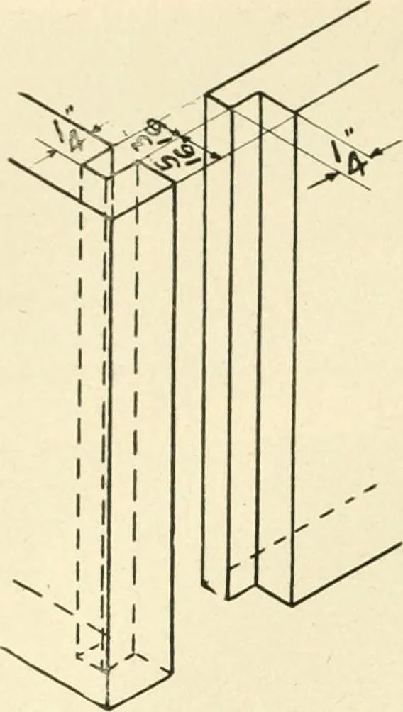 An illustration from Woodwork and mechanical drawing, 1914, leaf 45