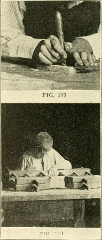 An illustration from Woodwork and mechanical drawing, 1914, leaf 45