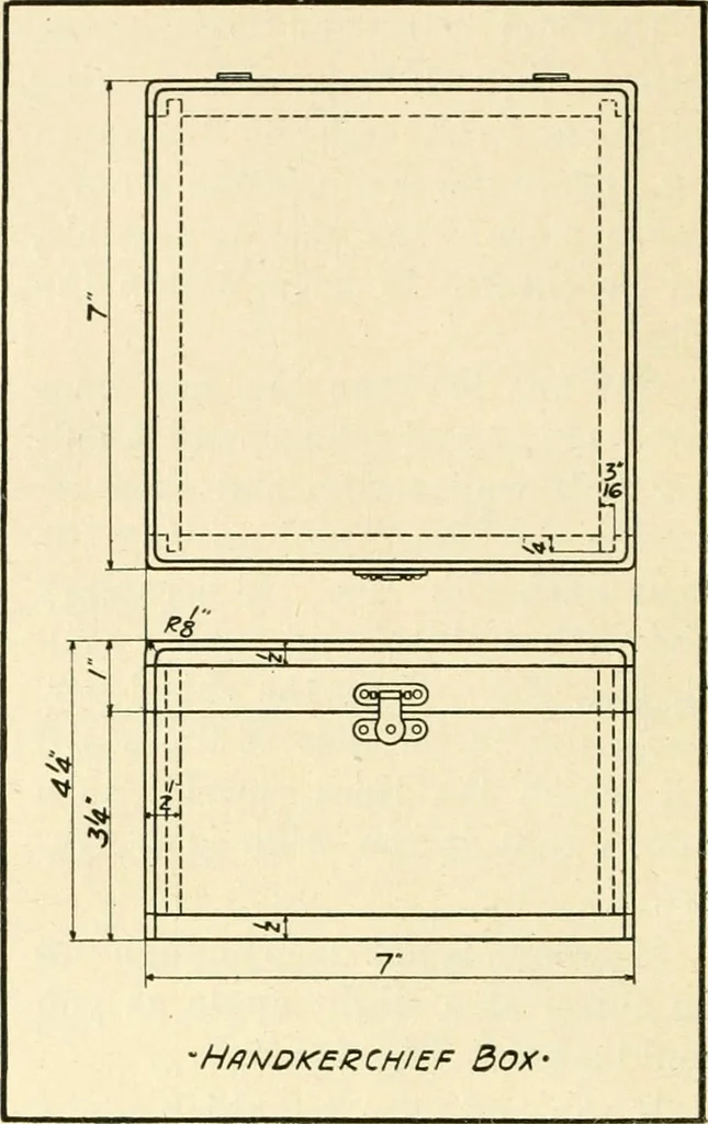 An illustration from Woodwork and mechanical drawing, 1914, leaf 45