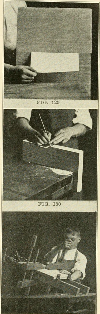 An illustration from Woodwork and mechanical drawing, 1914, leaf 54