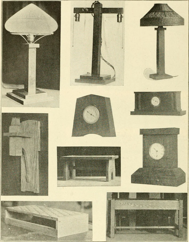 An illustration from Woodwork and mechanical drawing, 1914, leaf 63