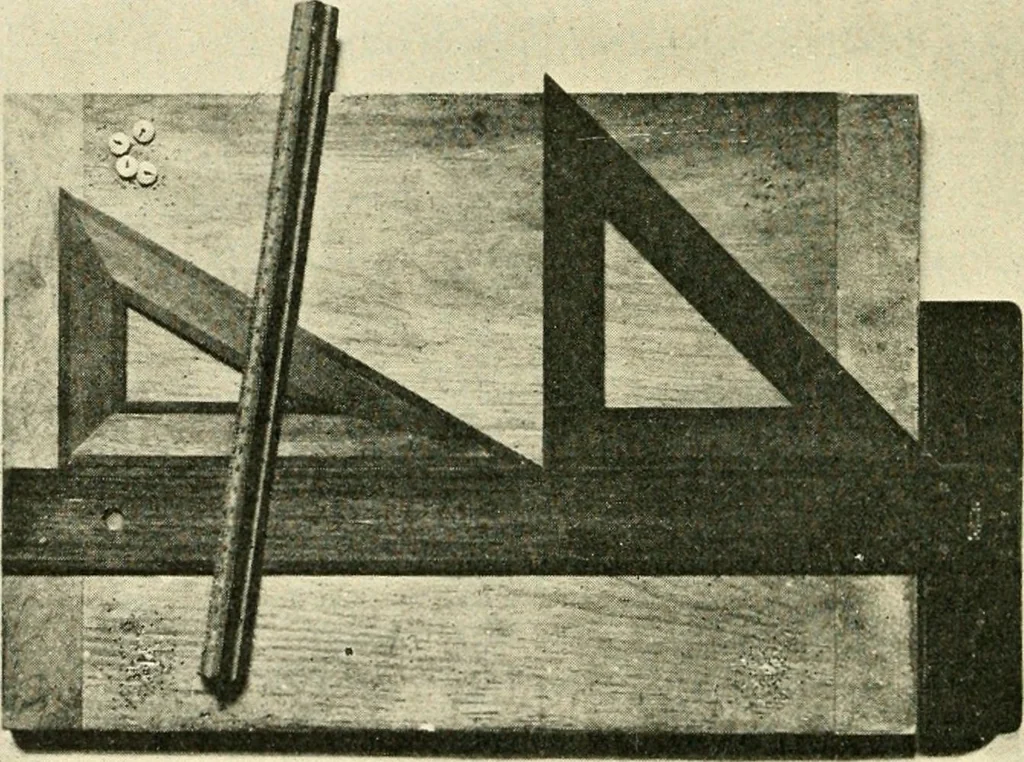 An illustration from Woodwork and mechanical drawing, 1914, leaf 73