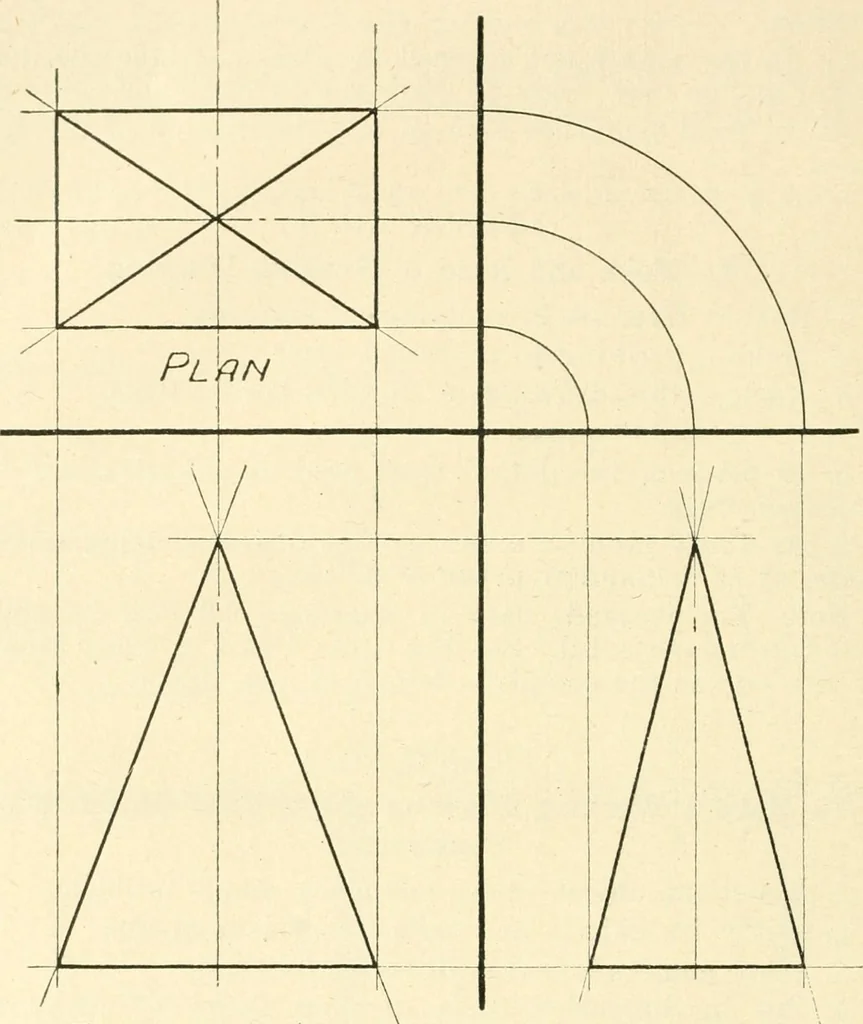 An illustration from Woodwork and mechanical drawing, 1914, leaf 85