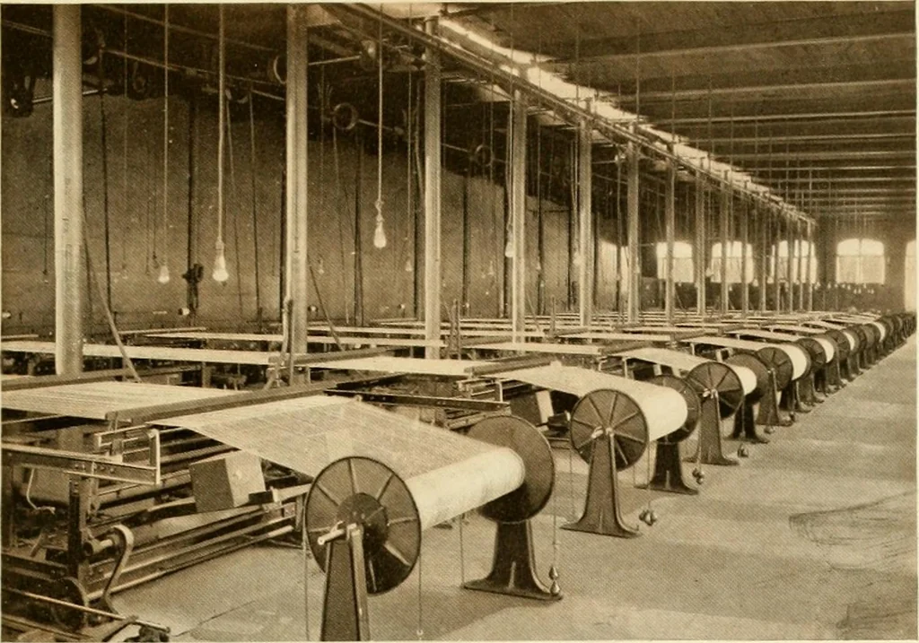 An illustration from Wool and cotton in all forms from yarn to fabric, 1921, leaf 104