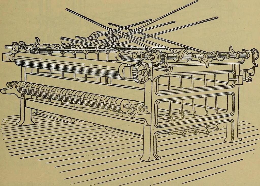 An illustration from Woolen and worsted fabrics glossary; containing instructions for the manufacture of every known grade and variety of woolen and worsted fabrics .., 1914, leaf 176