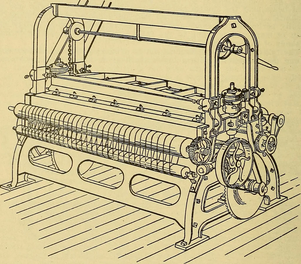 An illustration from Woolen and worsted fabrics glossary; containing instructions for the manufacture of every known grade and variety of woolen and worsted fabrics .., 1914, leaf 177