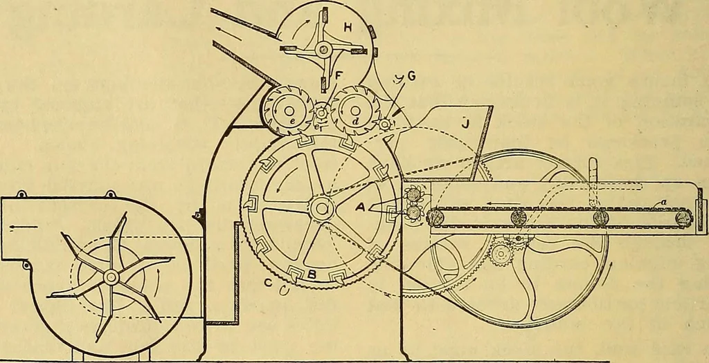 An illustration from Woolen and worsted fabrics glossary; containing instructions for the manufacture of every known grade and variety of woolen and worsted fabrics .., 1914, leaf 19