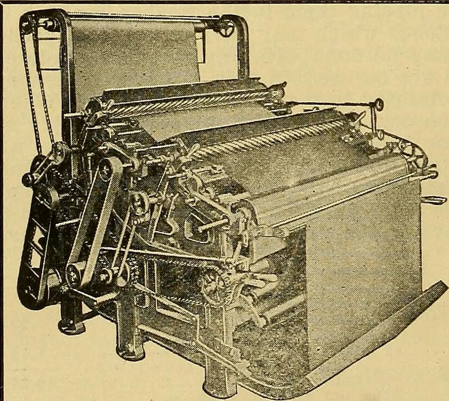 An illustration from Woolen and worsted fabrics glossary; containing instructions for the manufacture of every known grade and variety of woolen and worsted fabrics .., 1914, leaf 349