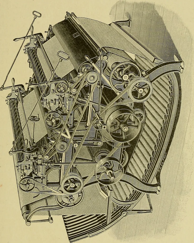 An illustration from Woolen and worsted finishing; a practical manual of instruction in the methods and machinery used in finishing woolen and worsted goods in general, and the processes involved in the special treatment of all types of standard fabrics, 1909, leaf 164