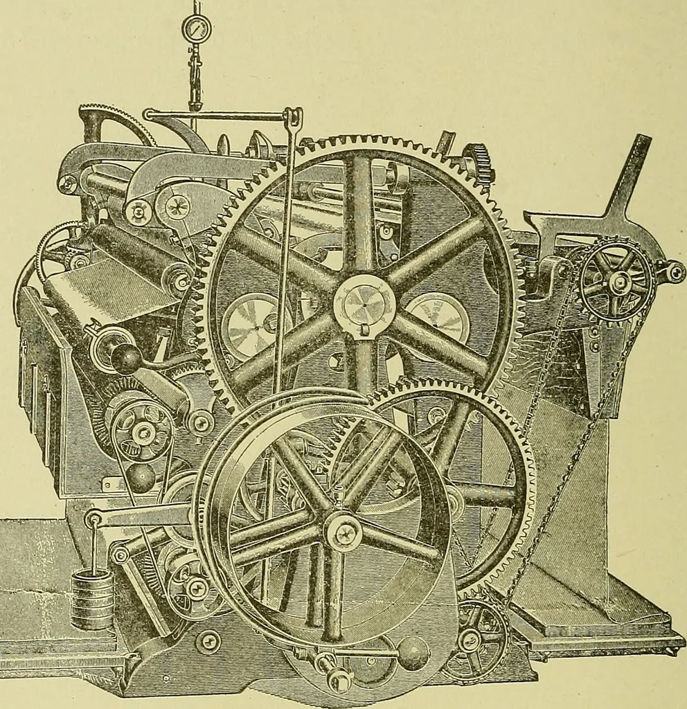 An illustration from Woolen and worsted finishing; a practical manual of instruction in the methods and machinery used in finishing woolen and worsted goods in general, and the processes involved in the special treatment of all types of standard fabrics, 1909, leaf 187