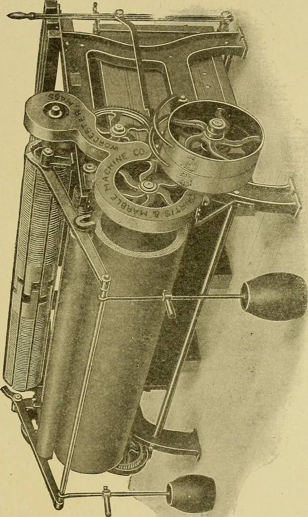 An illustration from Woolen and worsted finishing; a practical manual of instruction in the methods and machinery used in finishing woolen and worsted goods in general, and the processes involved in the special treatment of all types of standard fabrics, 1909, leaf 212