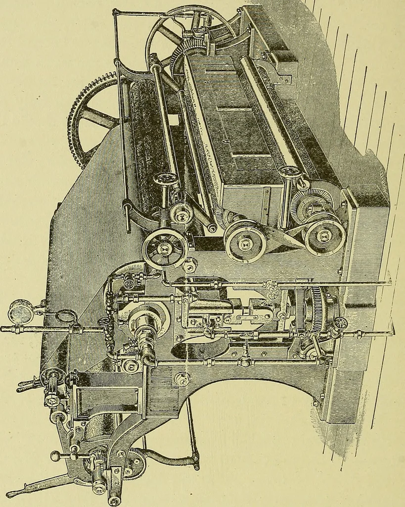 An illustration from Woolen and worsted finishing; a practical manual of instruction in the methods and machinery used in finishing woolen and worsted goods in general, and the processes involved in the special treatment of all types of standard fabrics, 1909, leaf 237