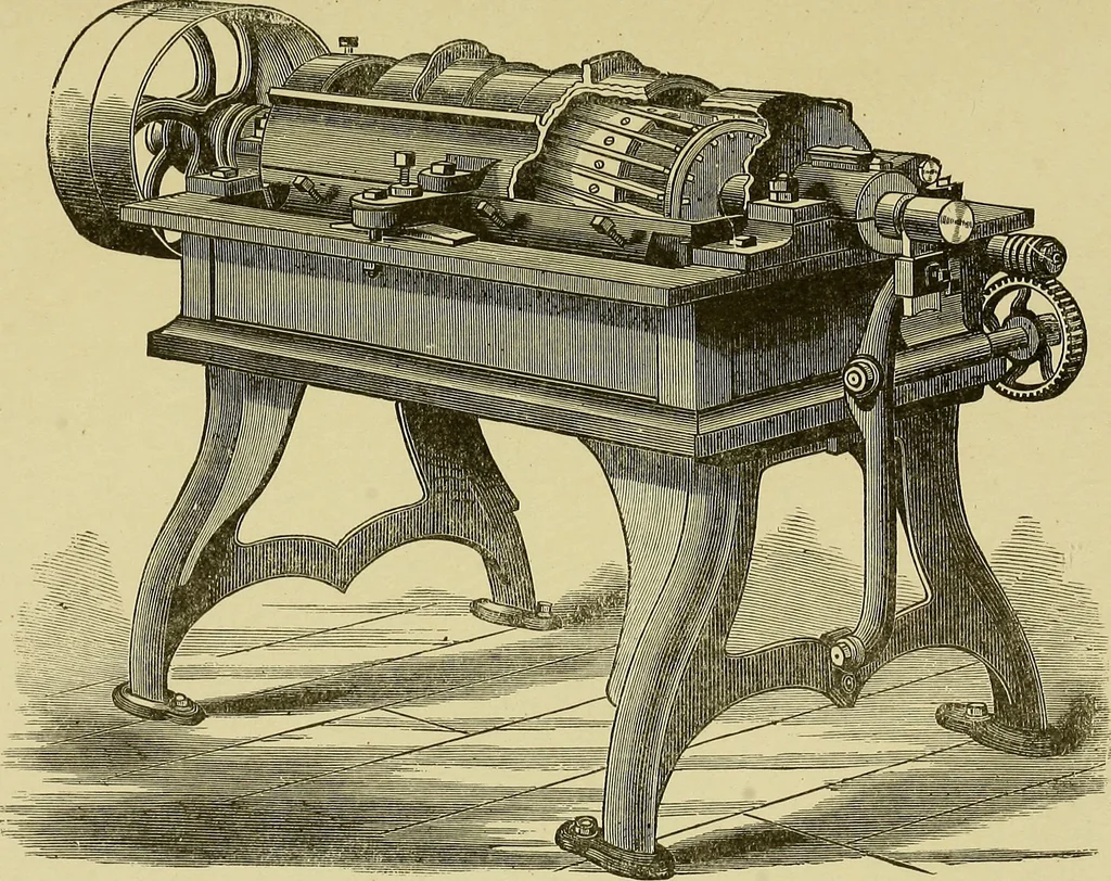 An illustration from Woolen and worsted finishing; a practical manual of instruction in the methods and machinery used in finishing woolen and worsted goods in general, and the processes involved in the special treatment of all types of standard fabrics, 1909, leaf 286
