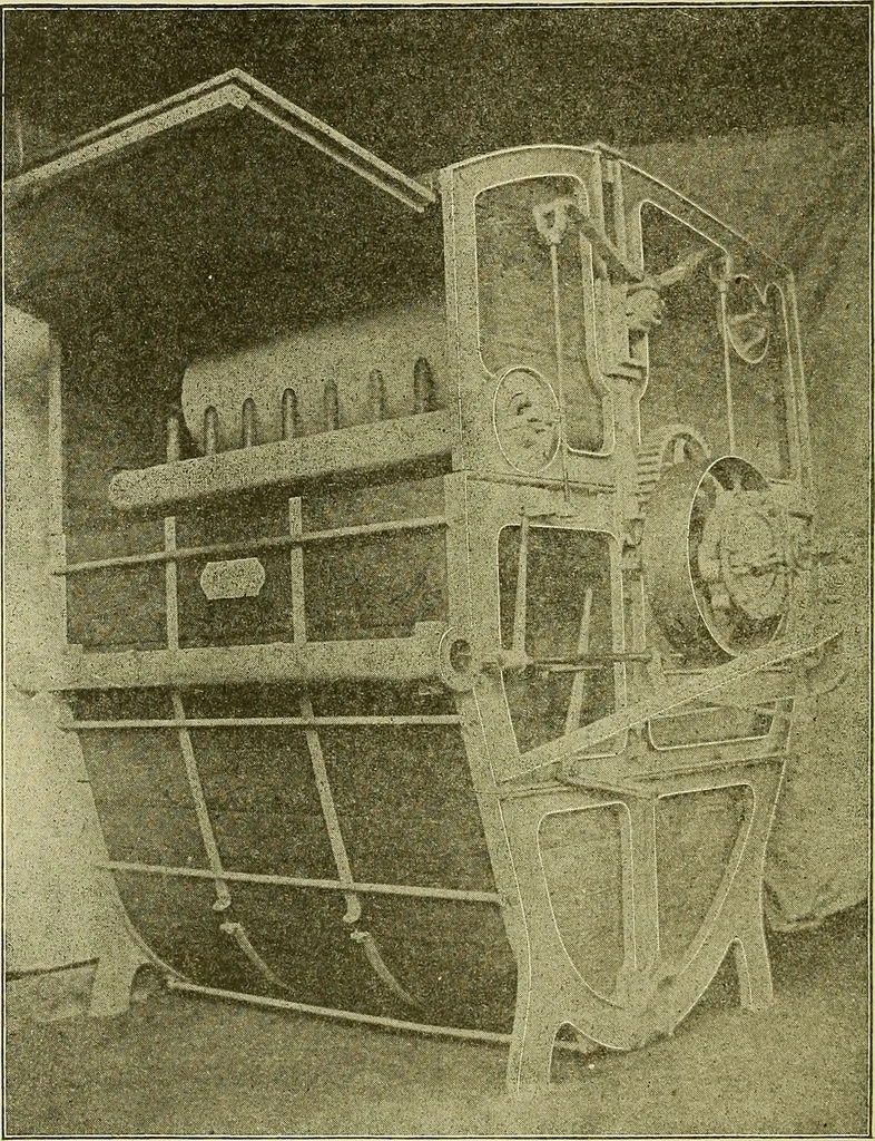An illustration from Woolen and worsted finishing; a practical manual of instruction in the methods and machinery used in finishing woolen and worsted goods in general, and the processes involved in the special treatment of all types of standard fabrics, 1909, leaf 53