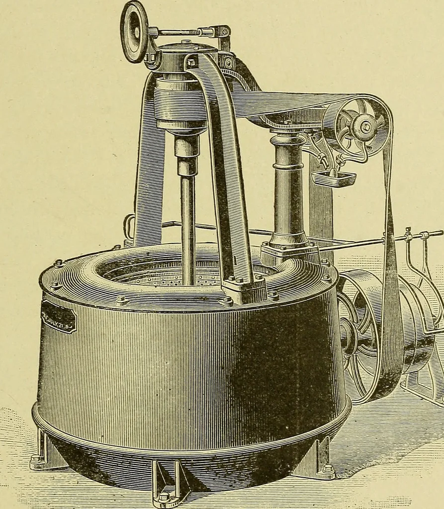 An illustration from Woolen and worsted finishing; a practical manual of instruction in the methods and machinery used in finishing woolen and worsted goods in general, and the processes involved in the special treatment of all types of standard fabrics, 1909, leaf 78