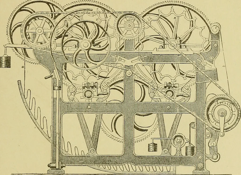 An illustration from Woolen and worsted finishing; a practical manual of instruction in the methods and machinery used in finishing woolen and worsted goods in general, and the processes involved in the special treatment of all types of standard fabrics, 1909, leaf 92