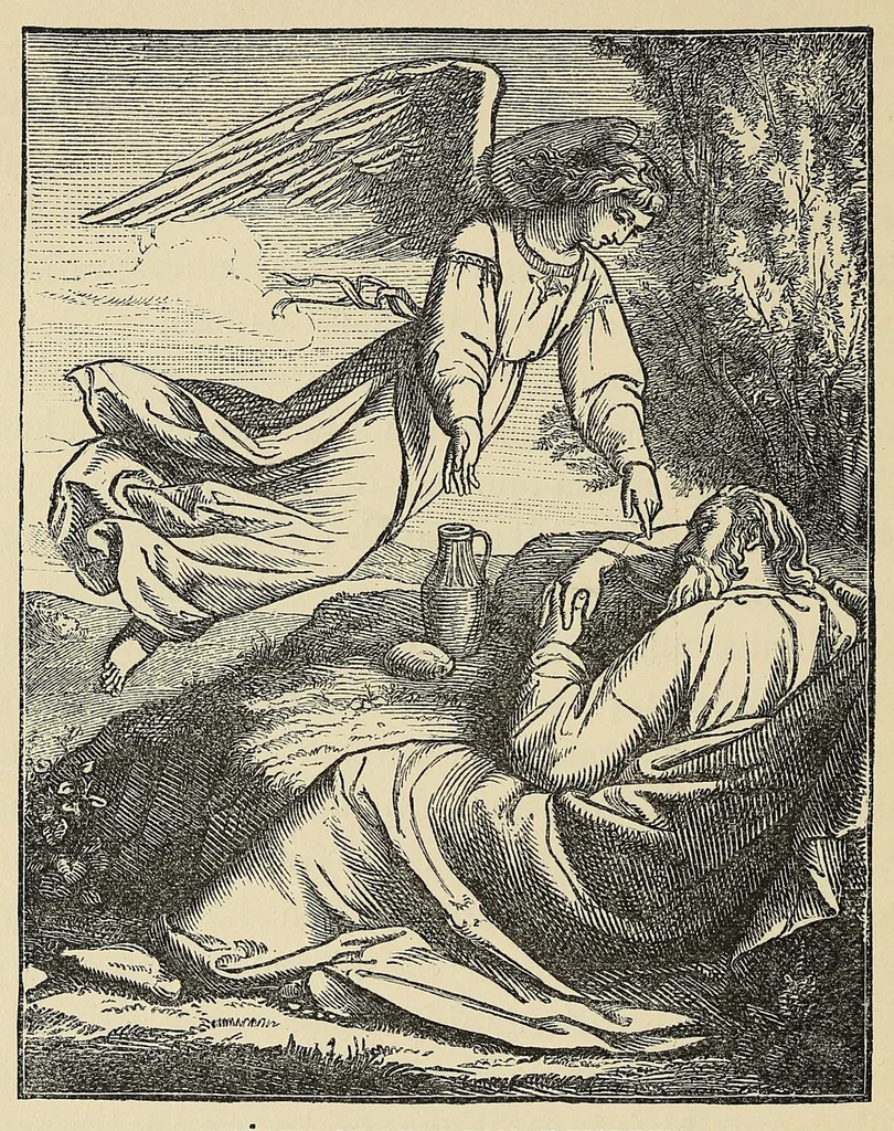 An illustration from Woonspe itakihna. Precept upon precept: tr. into the Dakota language, 1889, leaf 128