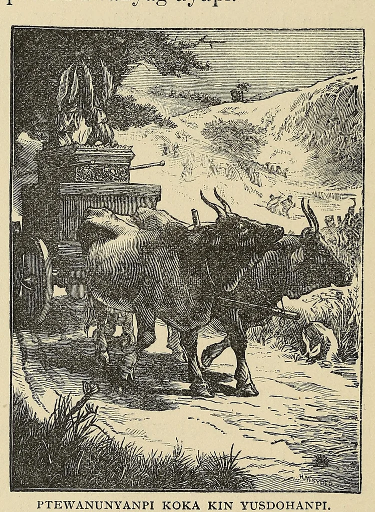 An illustration from Woonspe itakihna. Precept upon precept: tr. into the Dakota language, 1889, leaf 26