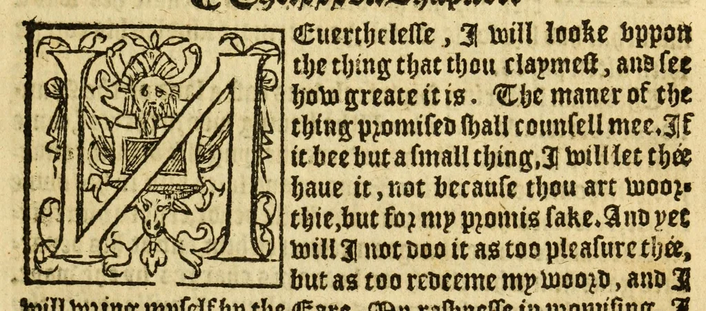 An illustration from The woorke of the excellent philosopher Lucius Annaeus Seneca concerning benefyting : that is too say the dooing, receyuing, and requyting of good turnes, 1578, leaf 141