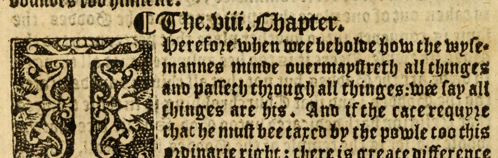 An illustration from The woorke of the excellent philosopher Lucius Annaeus Seneca concerning benefyting : that is too say the dooing, receyuing, and requyting of good turnes, 1578, leaf 230