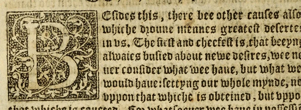 An illustration from The woorke of the excellent philosopher Lucius Annaeus Seneca concerning benefyting : that is too say the dooing, receyuing, and requyting of good turnes, 1578, leaf 72