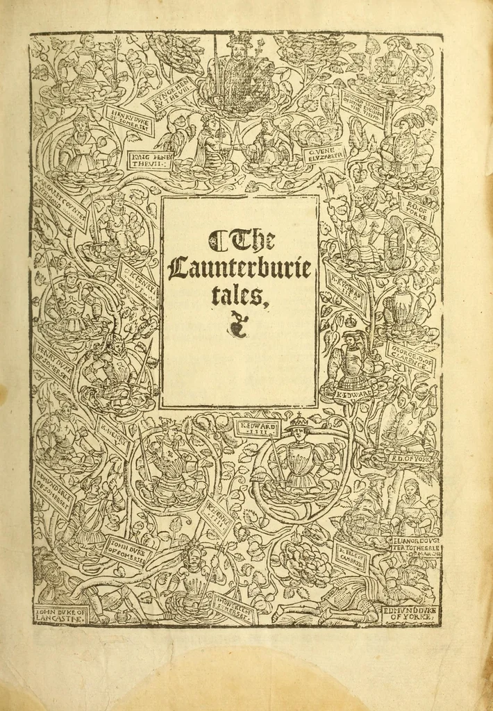 An illustration from The woorkes of Geffrey Chaucer, 1561, leaf 11