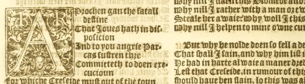 An illustration from The woorkes of Geffrey Chaucer, 1561, leaf 390