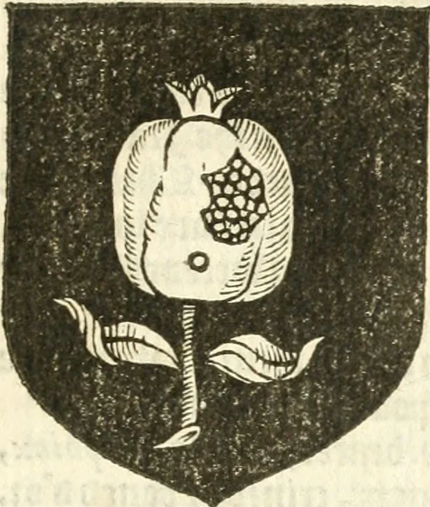 An illustration from Workes of armorie : deuyded into three bookes, entituled, the Concordes of armorie, the Armorie of honor, and of Coates and creastes, 1572, leaf 104