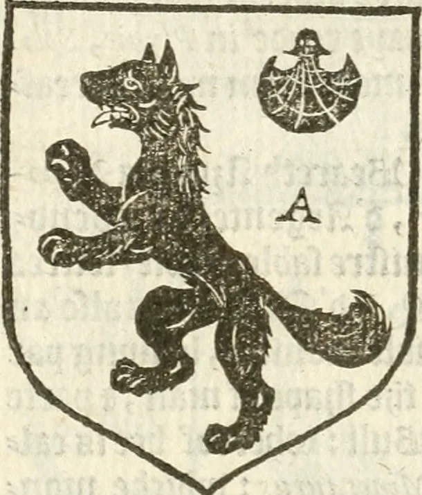 An illustration from Workes of armorie : deuyded into three bookes, entituled, the Concordes of armorie, the Armorie of honor, and of Coates and creastes, 1572, leaf 111