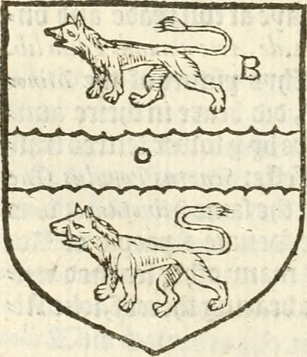 An illustration from Workes of armorie : deuyded into three bookes, entituled, the Concordes of armorie, the Armorie of honor, and of Coates and creastes, 1572, leaf 111