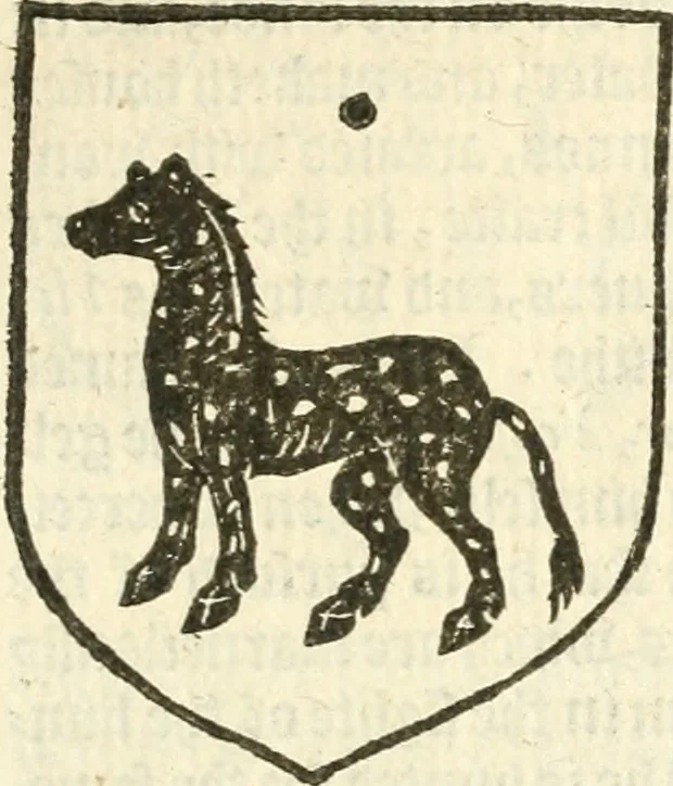 An illustration from Workes of armorie : deuyded into three bookes, entituled, the Concordes of armorie, the Armorie of honor, and of Coates and creastes, 1572, leaf 118