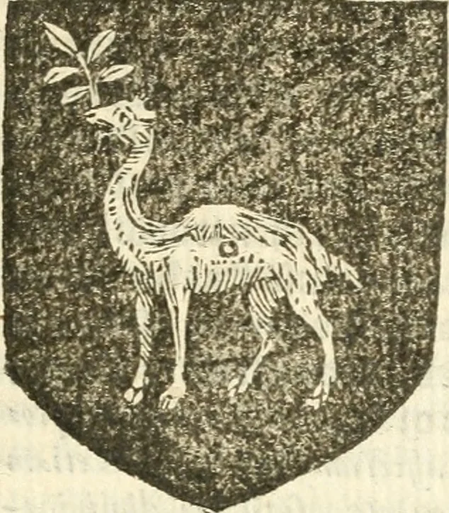 An illustration from Workes of armorie : deuyded into three bookes, entituled, the Concordes of armorie, the Armorie of honor, and of Coates and creastes, 1572, leaf 128