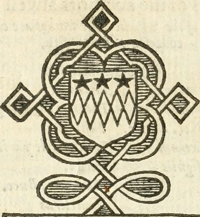 An illustration from Workes of armorie : deuyded into three bookes, entituled, the Concordes of armorie, the Armorie of honor, and of Coates and creastes, 1572, leaf 13