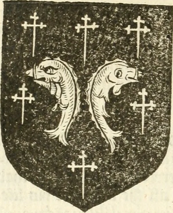 An illustration from Workes of armorie : deuyded into three bookes, entituled, the Concordes of armorie, the Armorie of honor, and of Coates and creastes, 1572, leaf 141