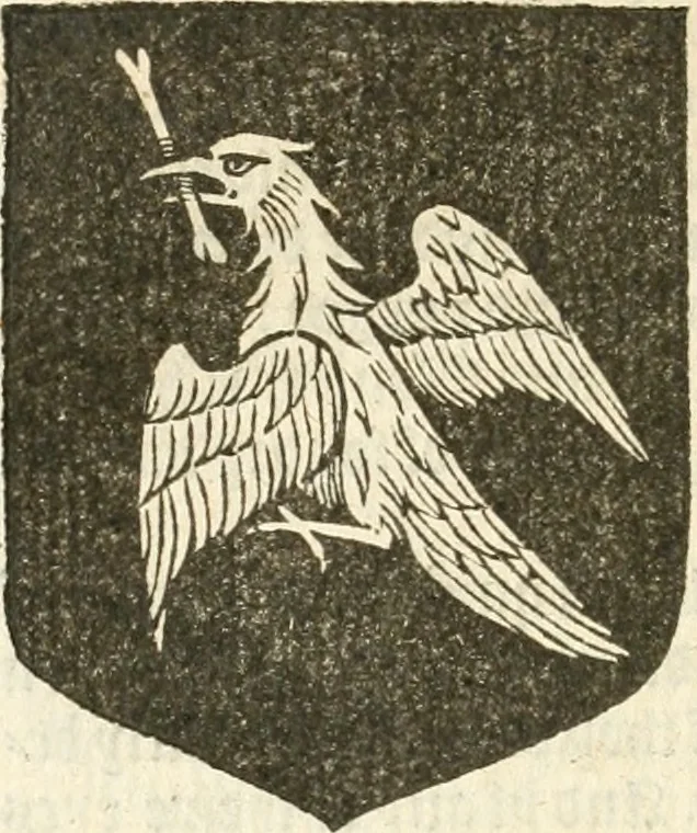 An illustration from Workes of armorie : deuyded into three bookes, entituled, the Concordes of armorie, the Armorie of honor, and of Coates and creastes, 1572, leaf 149