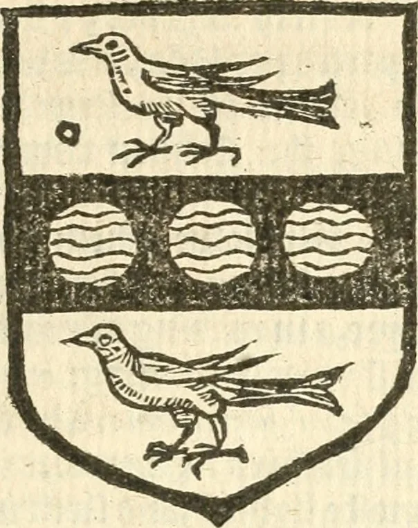 An illustration from Workes of armorie : deuyded into three bookes, entituled, the Concordes of armorie, the Armorie of honor, and of Coates and creastes, 1572, leaf 156