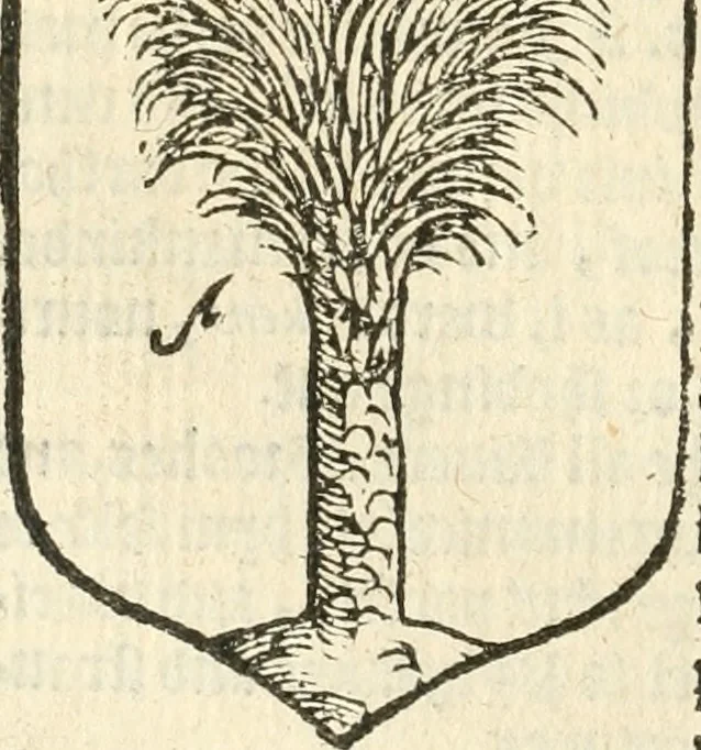 An illustration from Workes of armorie : deuyded into three bookes, entituled, the Concordes of armorie, the Armorie of honor, and of Coates and creastes, 1572, leaf 157
