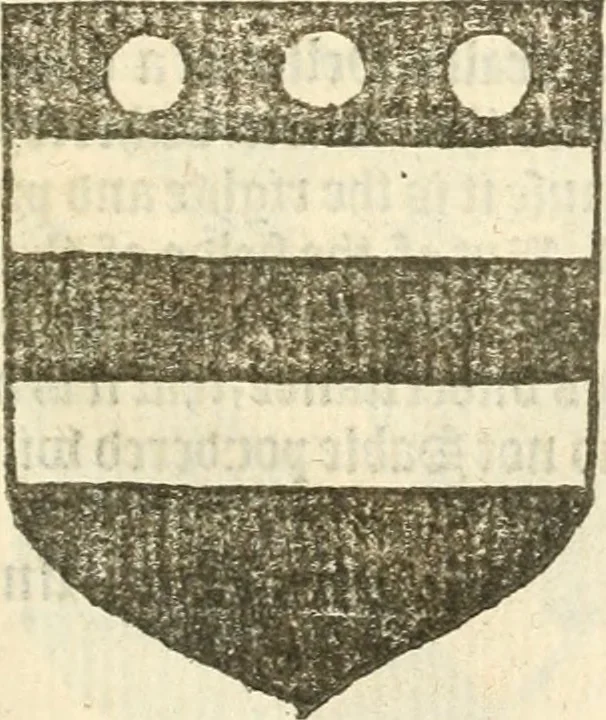 An illustration from Workes of armorie : deuyded into three bookes, entituled, the Concordes of armorie, the Armorie of honor, and of Coates and creastes, 1572, leaf 174