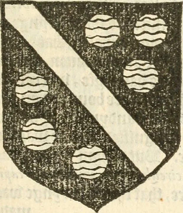 An illustration from Workes of armorie : deuyded into three bookes, entituled, the Concordes of armorie, the Armorie of honor, and of Coates and creastes, 1572, leaf 176