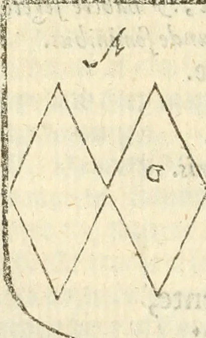 An illustration from Workes of armorie : deuyded into three bookes, entituled, the Concordes of armorie, the Armorie of honor, and of Coates and creastes, 1572, leaf 181