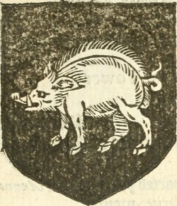 An illustration from Workes of armorie : deuyded into three bookes, entituled, the Concordes of armorie, the Armorie of honor, and of Coates and creastes, 1572, leaf 194