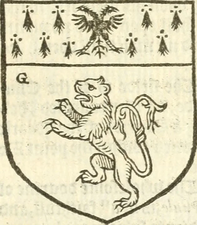 An illustration from Workes of armorie : deuyded into three bookes, entituled, the Concordes of armorie, the Armorie of honor, and of Coates and creastes, 1572, leaf 200