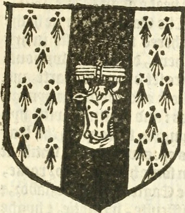 An illustration from Workes of armorie : deuyded into three bookes, entituled, the Concordes of armorie, the Armorie of honor, and of Coates and creastes, 1572, leaf 206