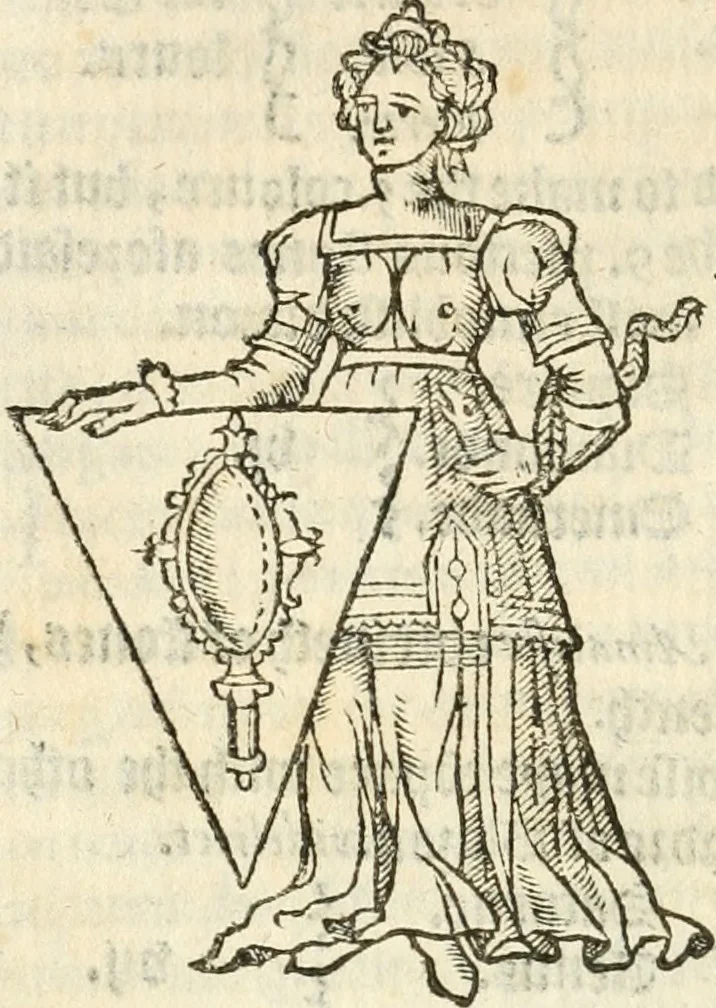 An illustration from Workes of armorie : deuyded into three bookes, entituled, the Concordes of armorie, the Armorie of honor, and of Coates and creastes, 1572, leaf 21