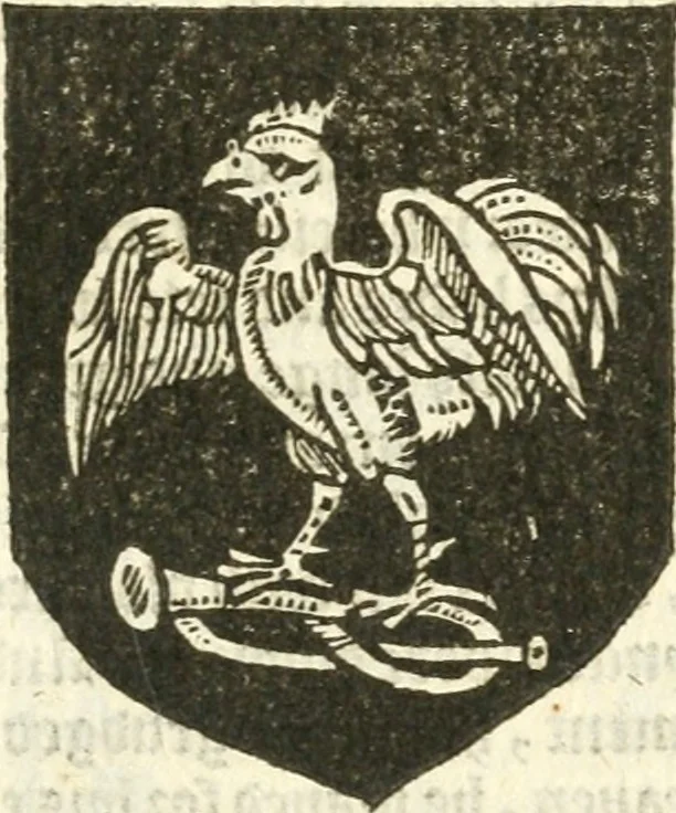 An illustration from Workes of armorie : deuyded into three bookes, entituled, the Concordes of armorie, the Armorie of honor, and of Coates and creastes, 1572, leaf 210