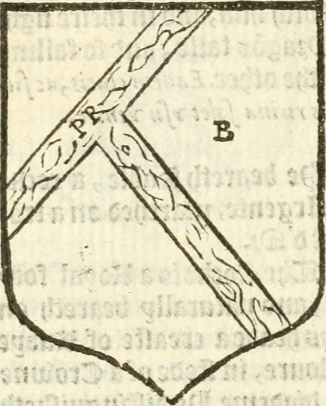 An illustration from Workes of armorie : deuyded into three bookes, entituled, the Concordes of armorie, the Armorie of honor, and of Coates and creastes, 1572, leaf 211