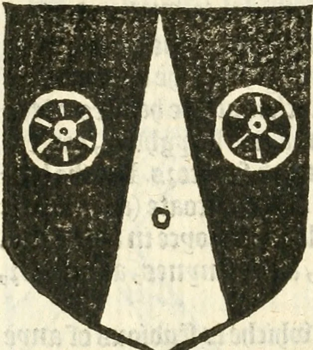 An illustration from Workes of armorie : deuyded into three bookes, entituled, the Concordes of armorie, the Armorie of honor, and of Coates and creastes, 1572, leaf 213