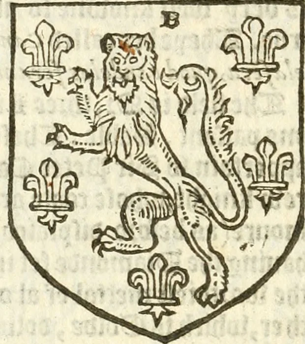 An illustration from Workes of armorie : deuyded into three bookes, entituled, the Concordes of armorie, the Armorie of honor, and of Coates and creastes, 1572, leaf 237